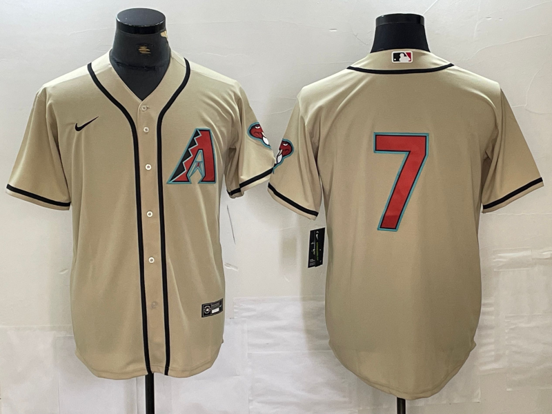 Men's Arizona Diamondbacks Corbin Carroll #7 Cream Jersey